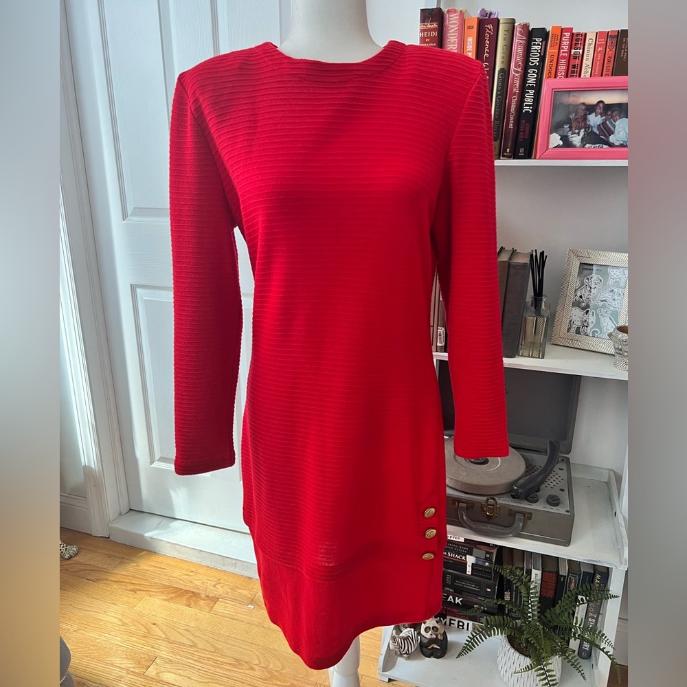 Vintage Red Knit Dress
